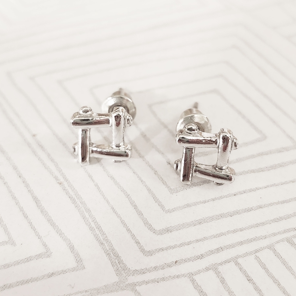 Box Weave Stud Earrings